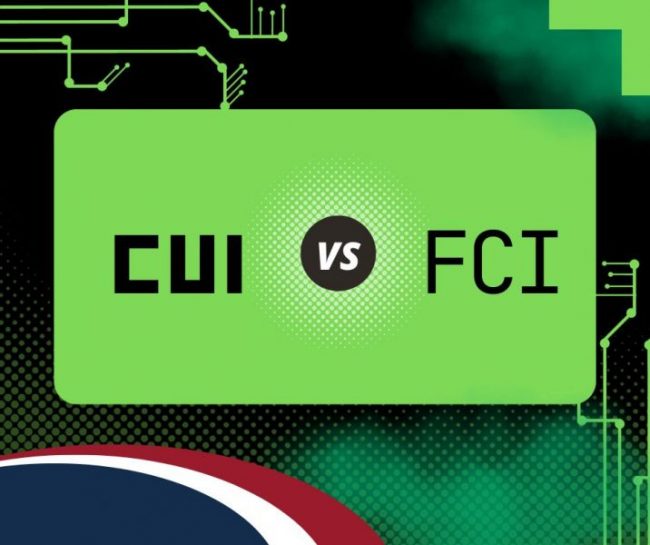 Graphic that reads "CUI vs FCI."